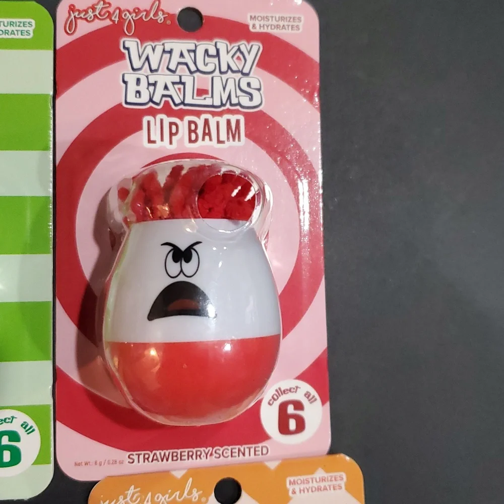 2 pack wacky balms flavored scented‎ lip balms brand new